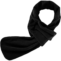 Gravity Threads Micro Fleece Womens Mens Winter Scarf, Black